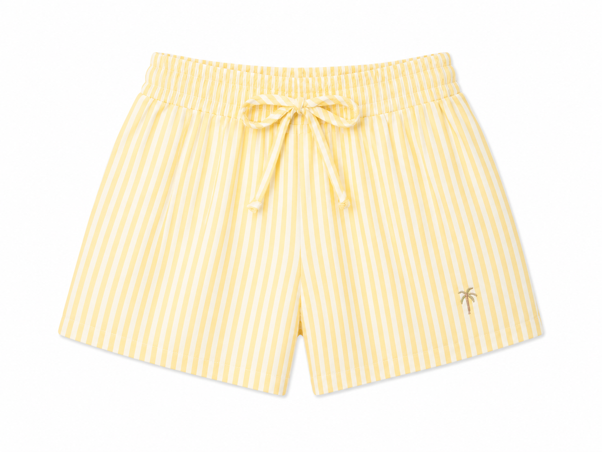 Short rayé JAUNE