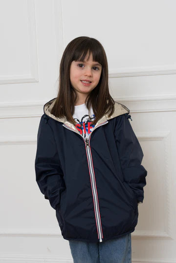 Veste Waterproof Bleu marine/Dorée