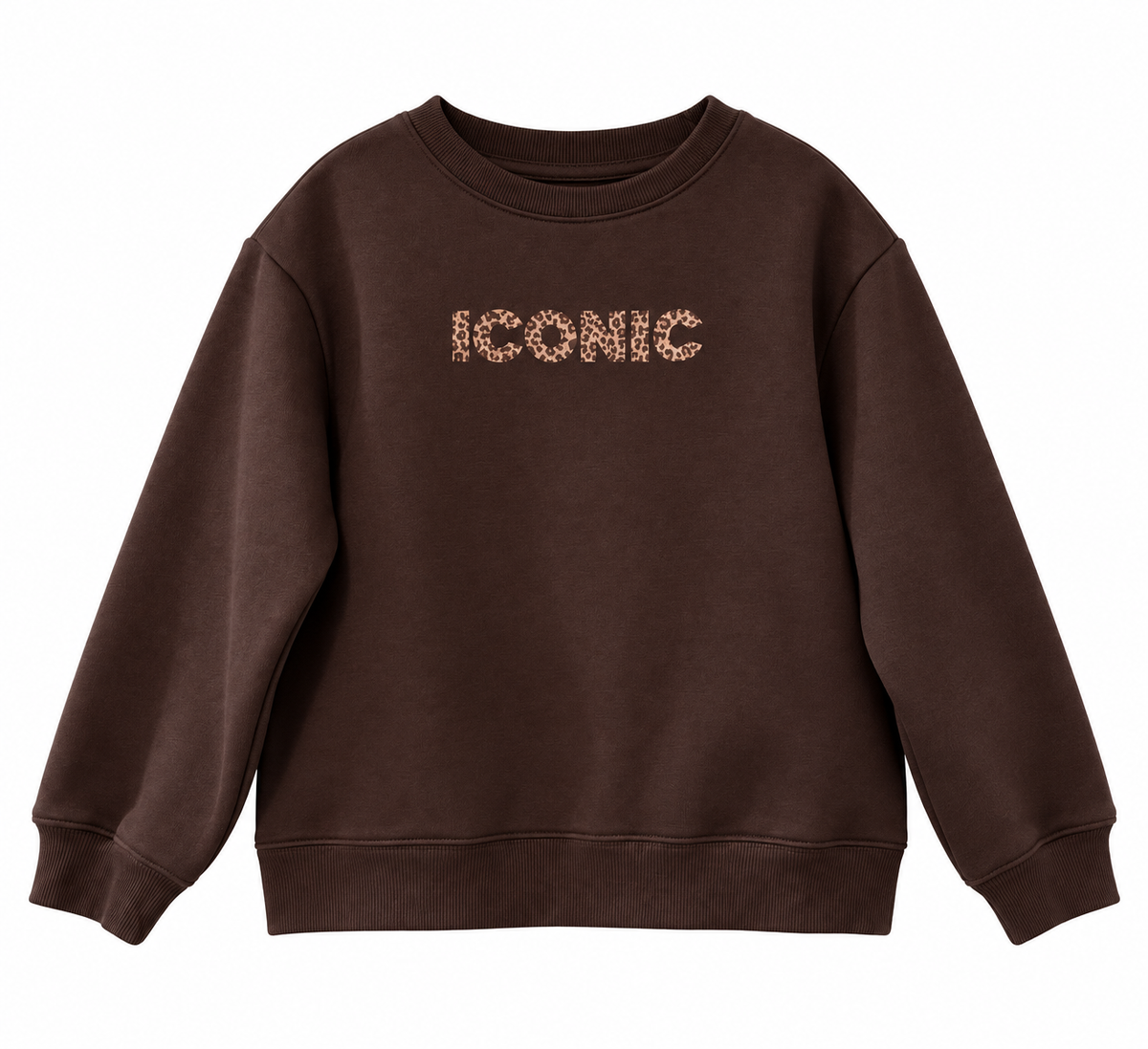 Sweat Iconic Léo Chocolat