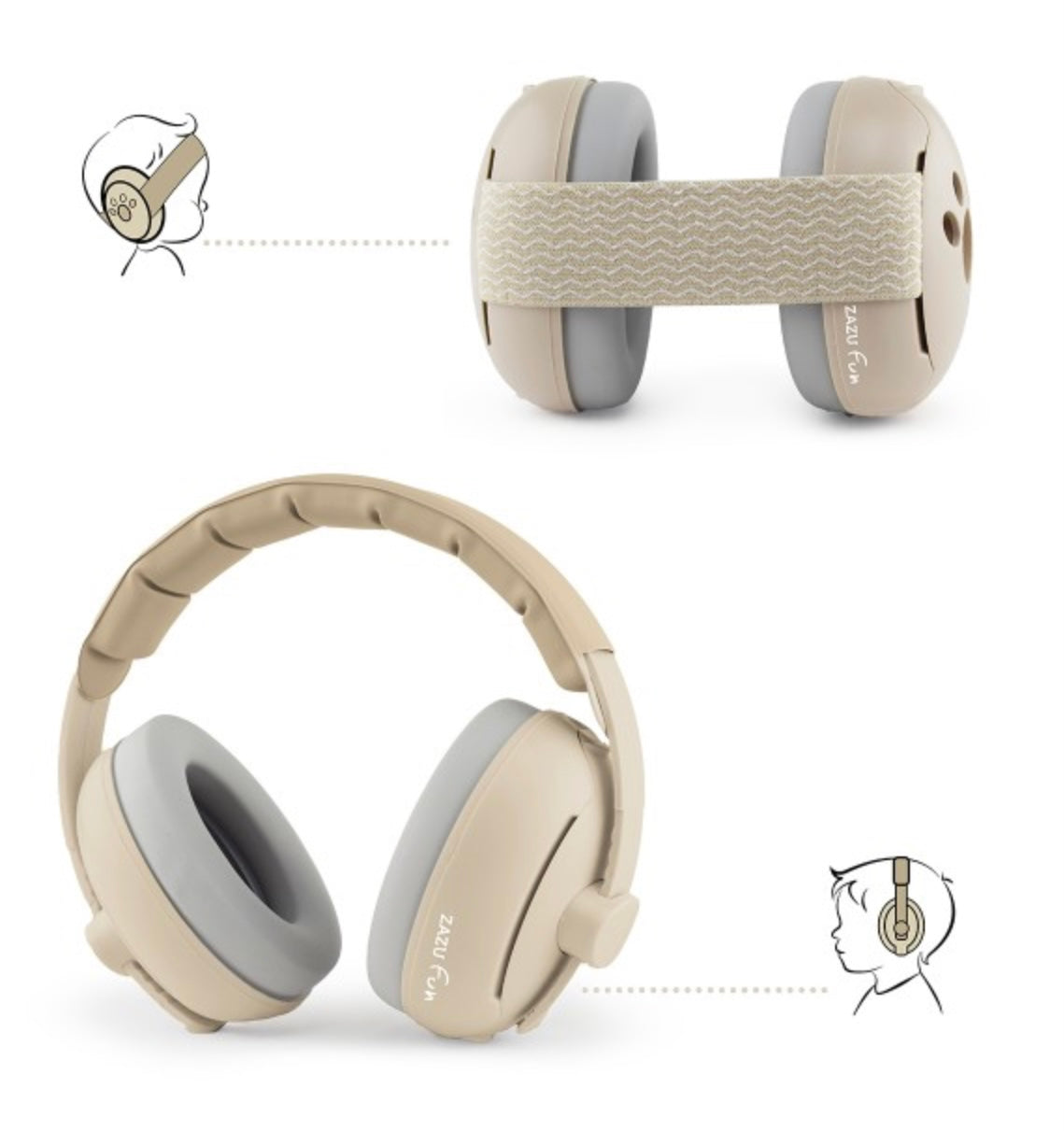 Casque anti-bruit Beige Bébé/enfant