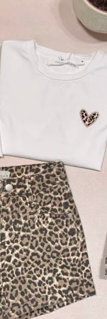 Short COEUR Léopard