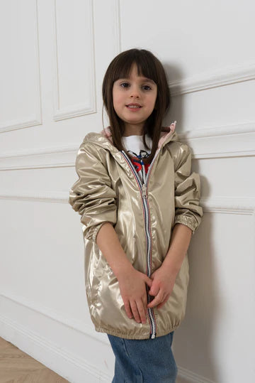 Veste Waterproof Rose/Dorée