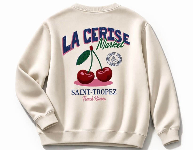 Sweat Cerise Blanc