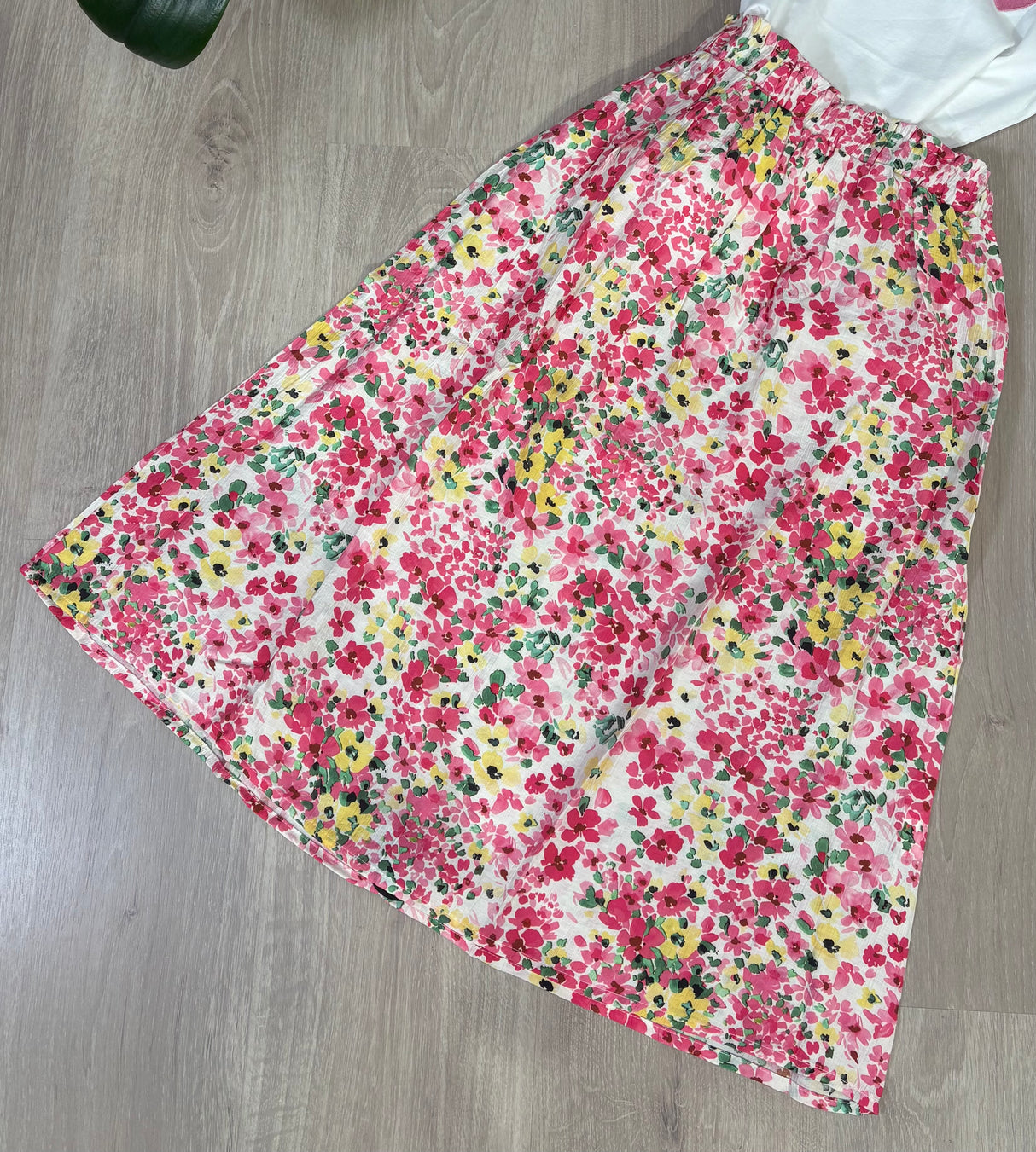 Jupe Fleurie Fuchsia