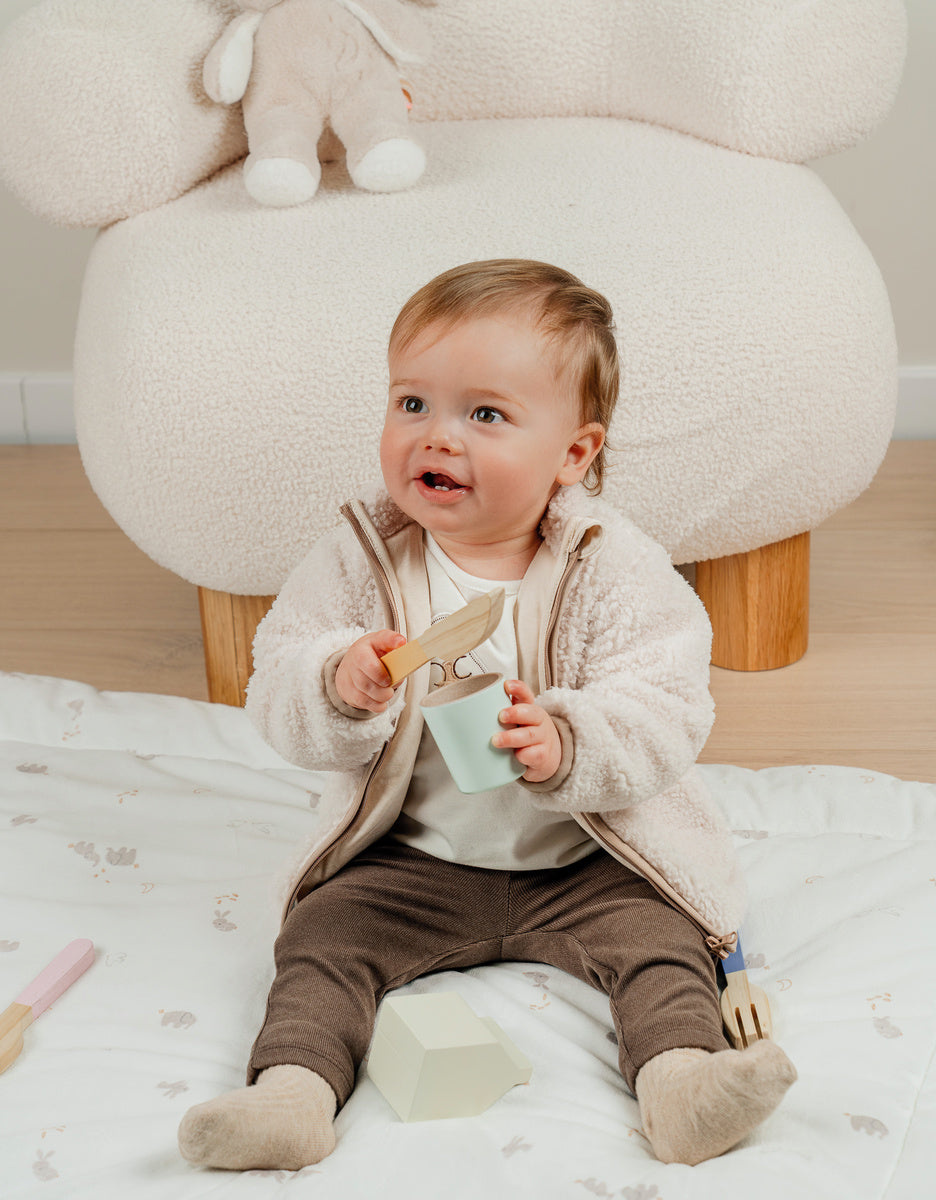 Veste en sherpa écru