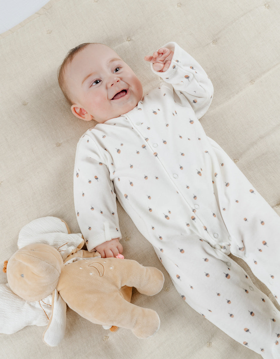 Lot de 2 dors-bien en velours brodé lapin