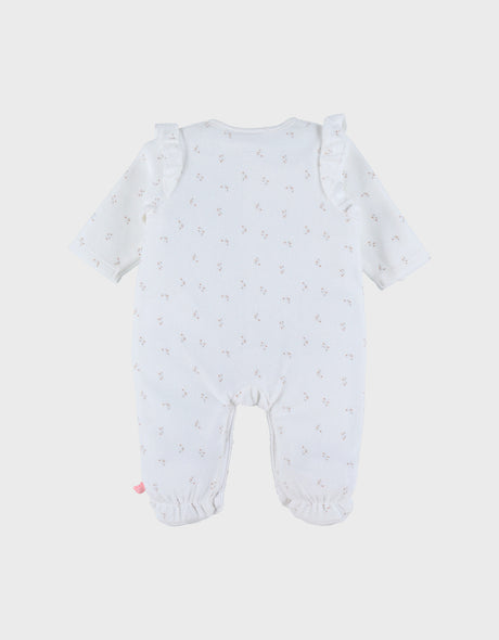 Pyjama bébé en velours à volants