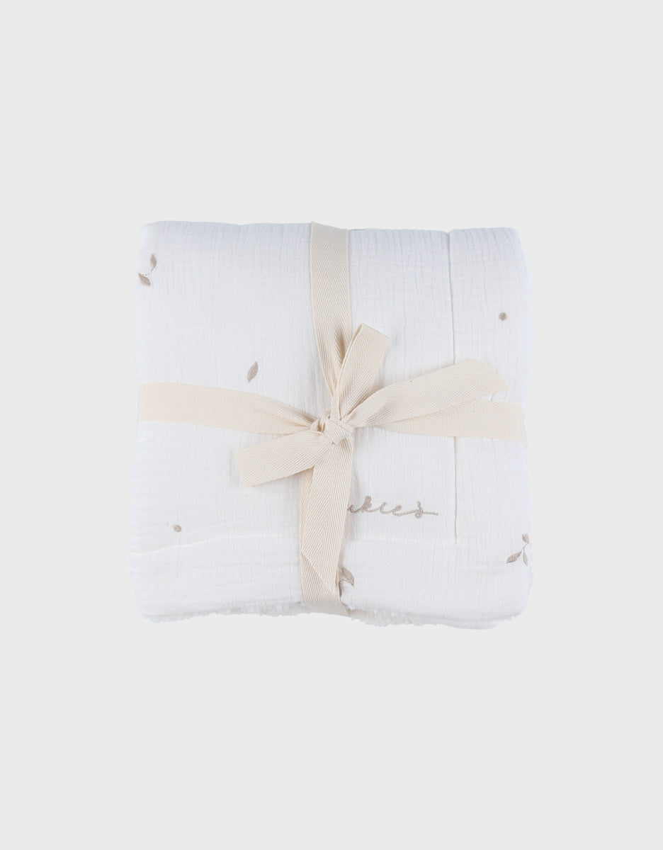 Couverture blanche en gaze coton bio 75x100 cm - Réservé liste 2043024