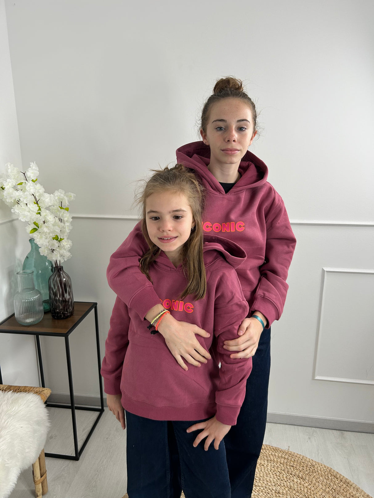 Sweat capuche ICONIC Bordeaux