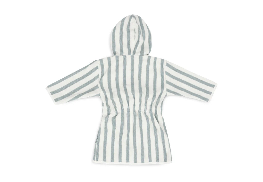 Peignoir Éponge Stripe - Sea Green - GOTS