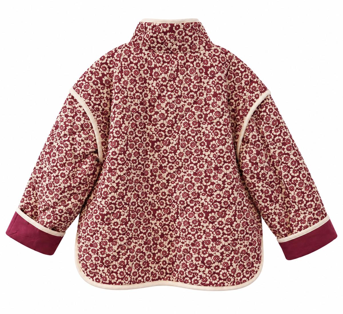 Veste matelassée Fleurie Rose