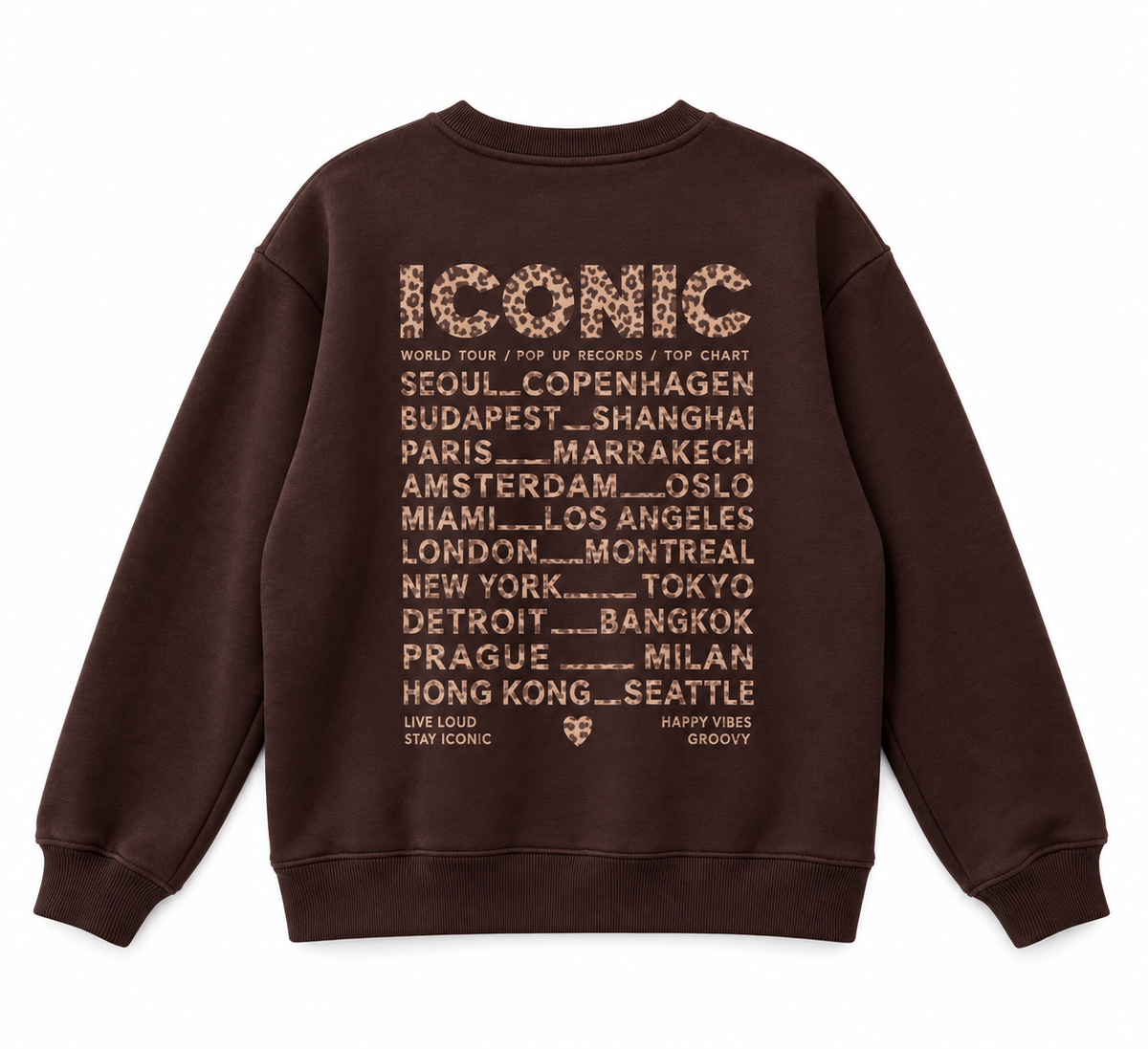 Sweat Iconic Léo Chocolat