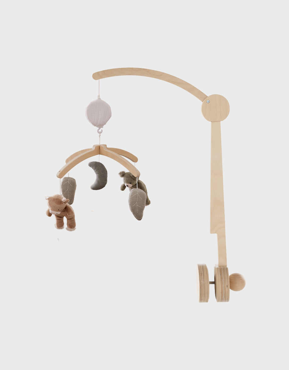 ° Mobile musical avec bras en bois – Orso & Fluffy °