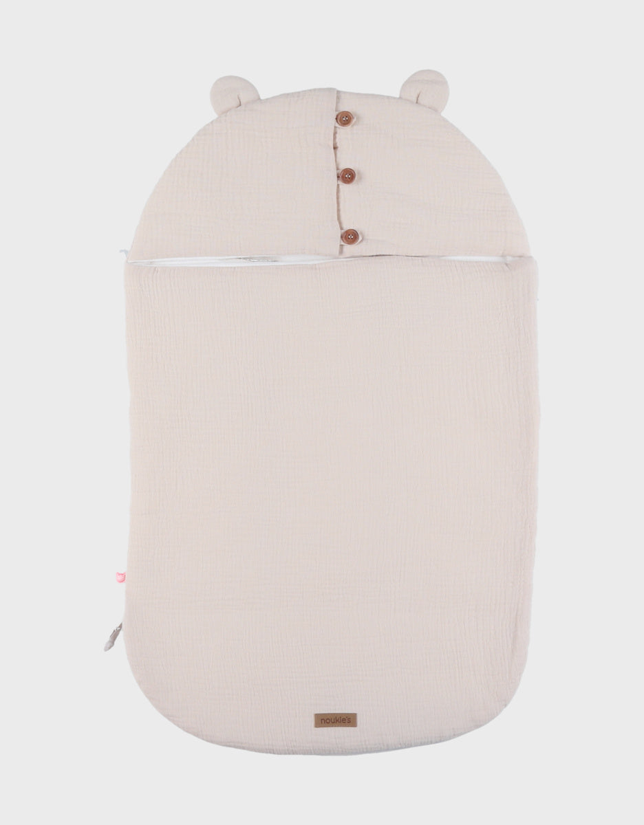 Nid d’ange, mousseline de coton bio beige