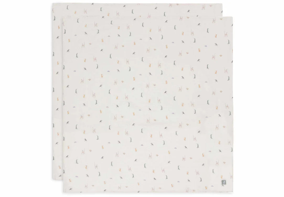 Katoengaas Inbakerdoek Groot 115x115cm - Jungle Ham