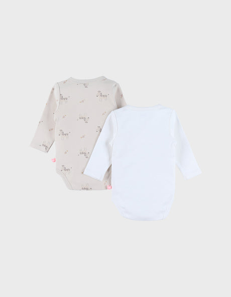 Lot de 2 bodies croisés Zèbre