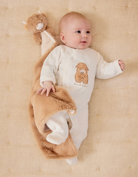 Pyjama en velours blanc brodé – Fluffy