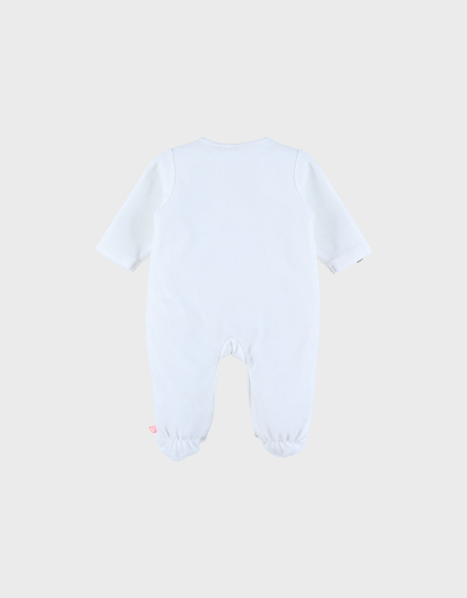 Pyjama bébé en velours avec broderie mammouth
