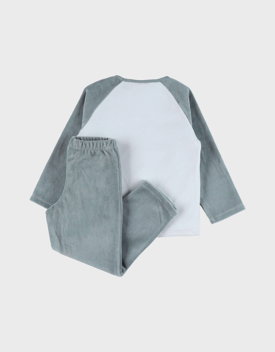 Pyjama bébé, velours imprimé Babou