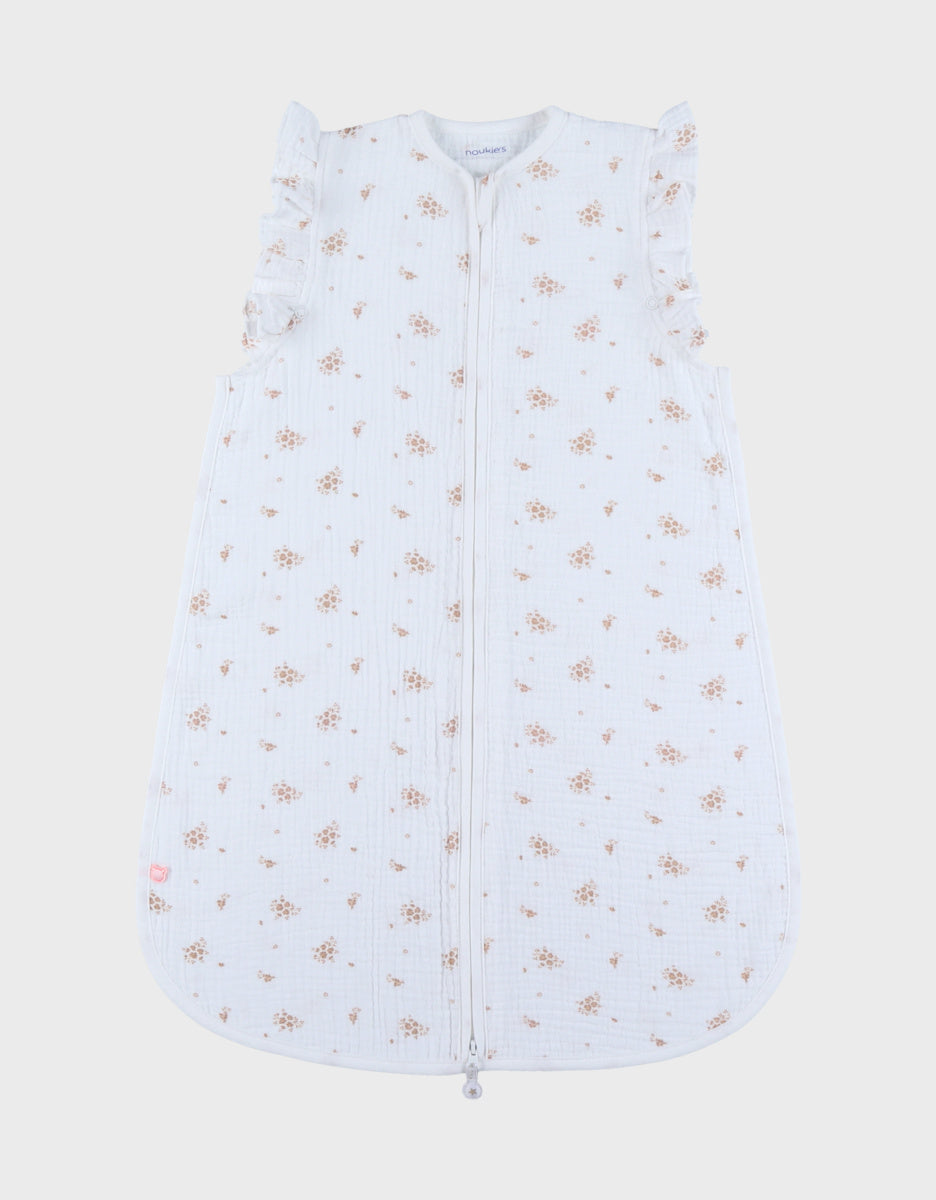 Gigoteuse en mousseline de coton bio fleurs d’antan
