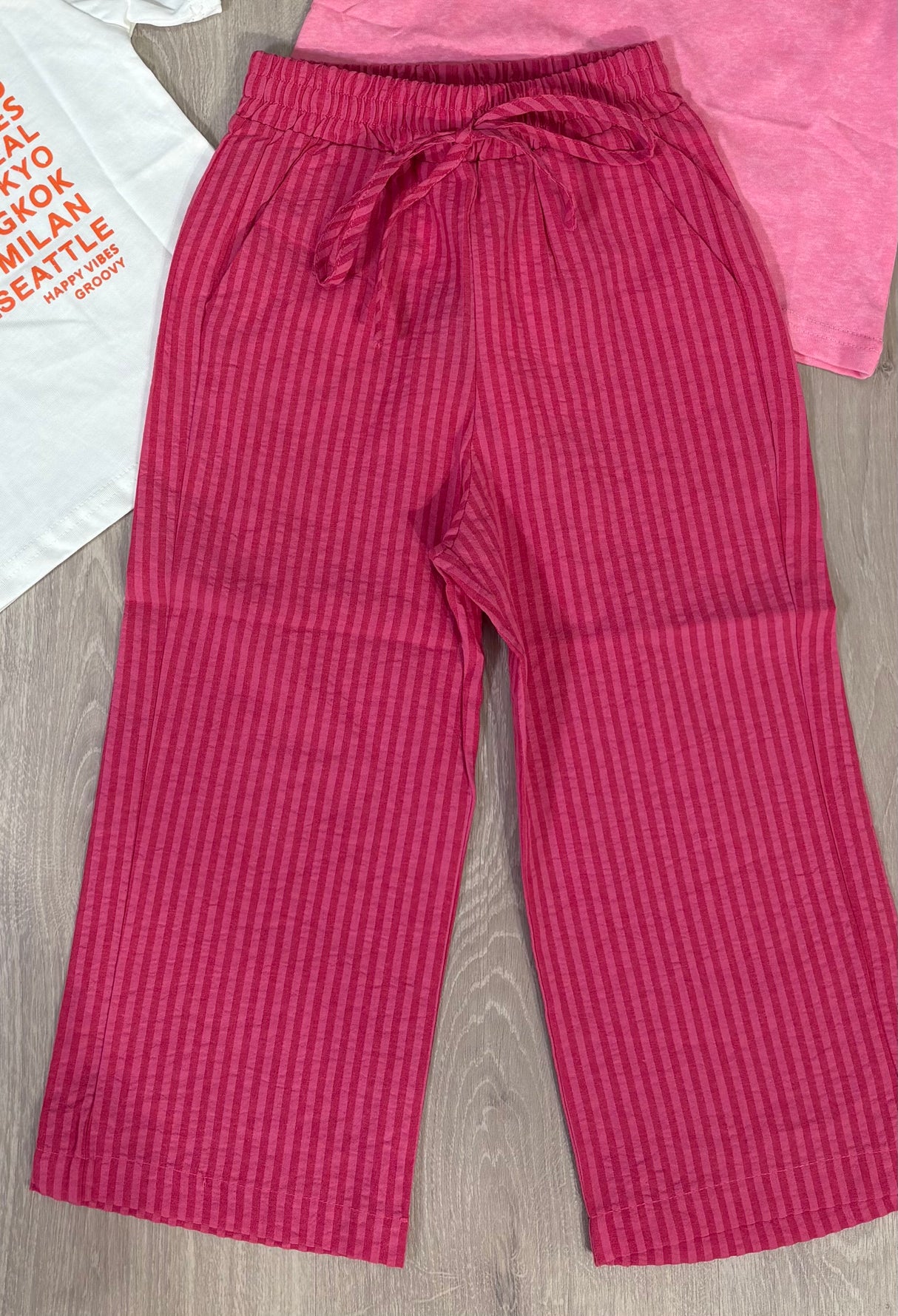 Pantalon RAYÉ Fuchsia