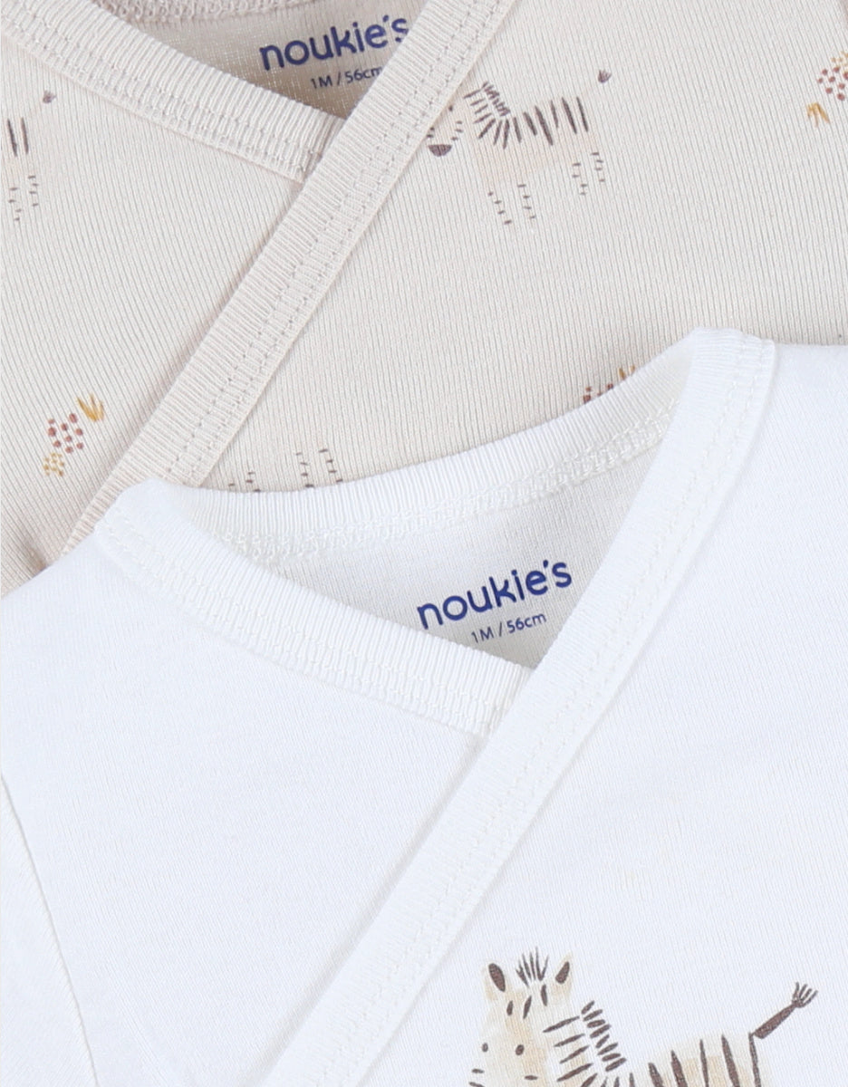 Lot de 2 bodies croisés Zèbre