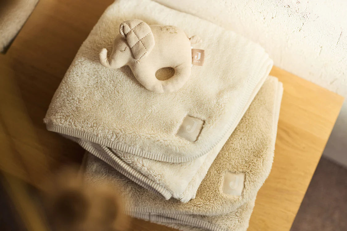 Couverture Berceau 75x100cm Basic Jersey/Sherpa - Oatmeal