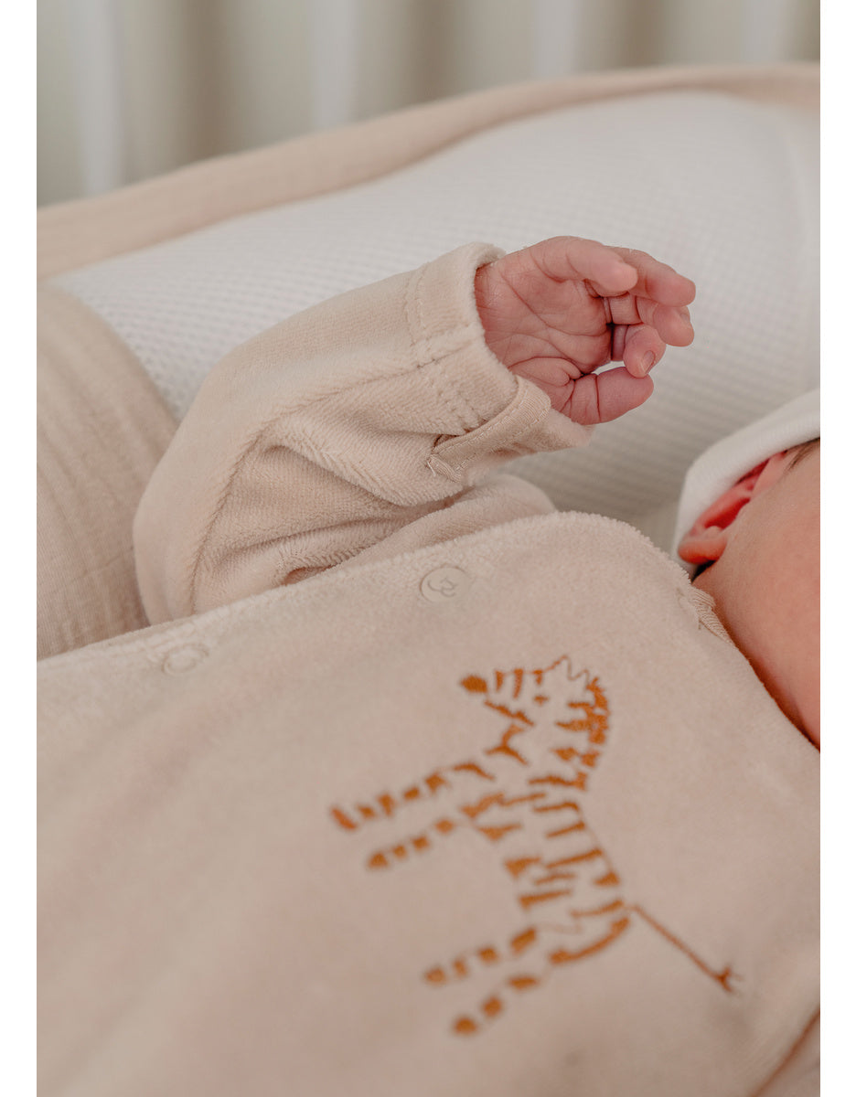 Lot de 2 pyjamas bébé, velours zèbre