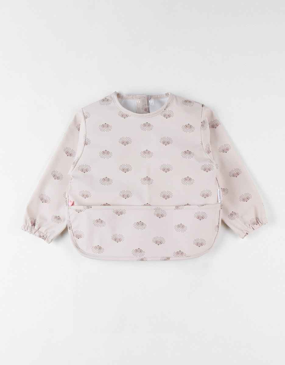 Tablier à manches hérisson, rose pâle