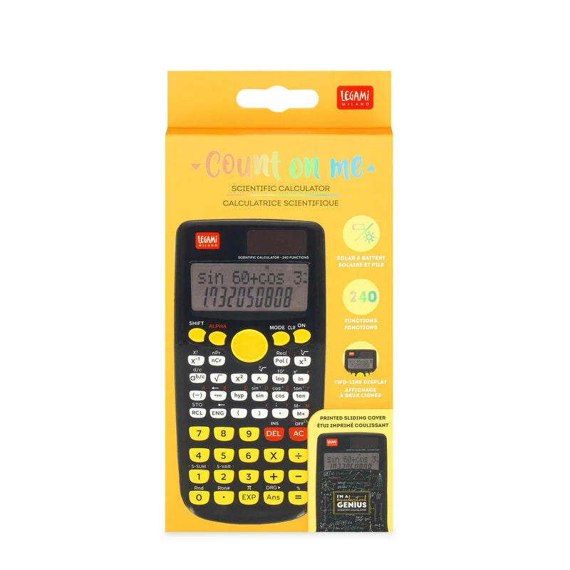 Calculatrice scientifique JAUNE