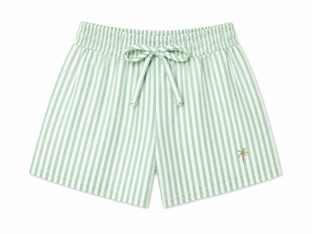 Short rayé VERT