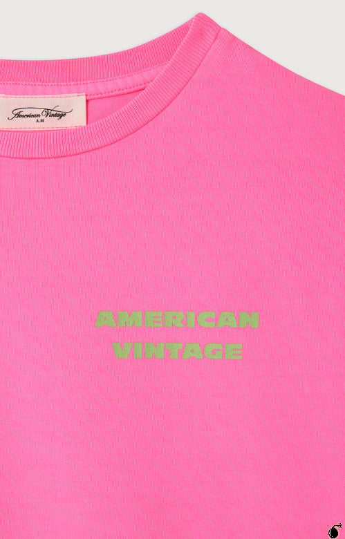 T shirt FIZVALLEY Rose fluo