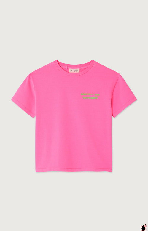 T shirt FIZVALLEY Rose fluo