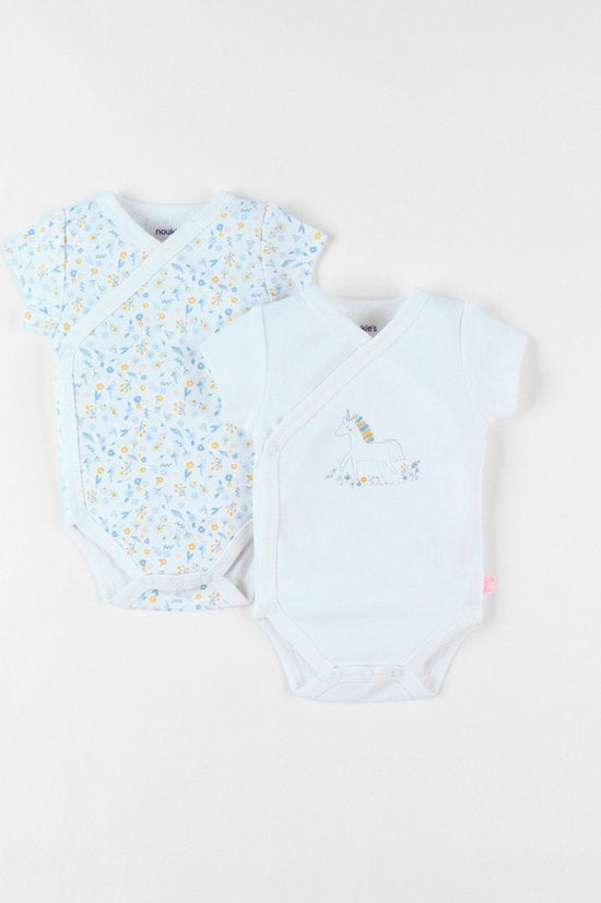 Set 2 bodys croisés Licorne