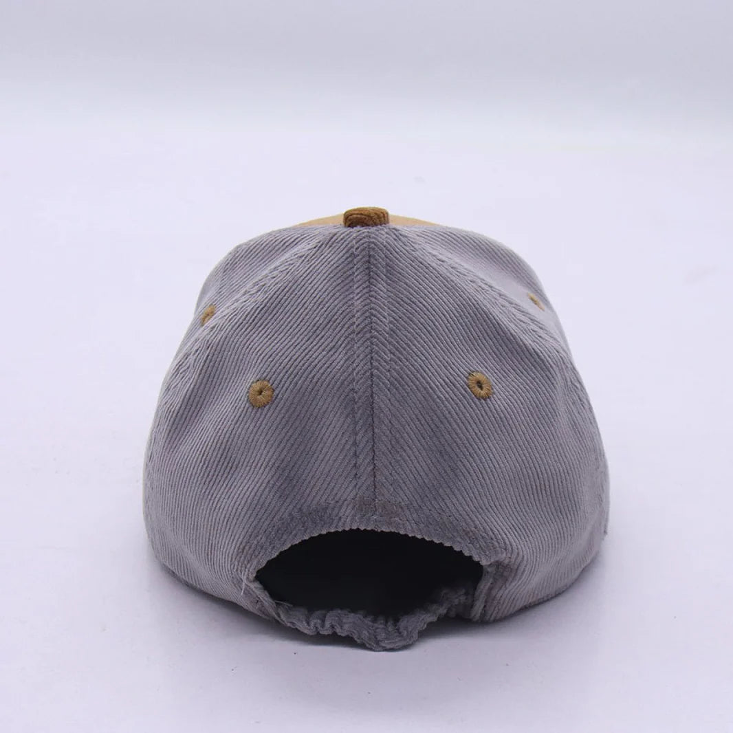 Casquette Rib cognac/grey