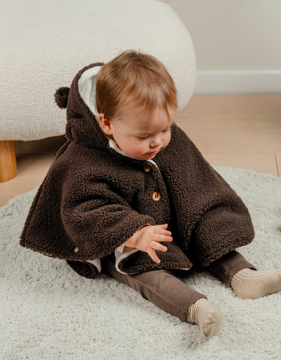 Poncho marron chocolat en Groloudoux®