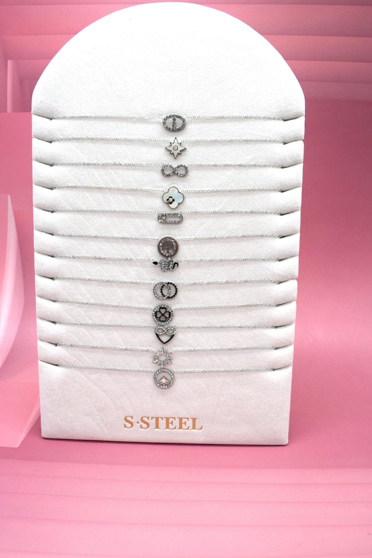 Collier Acier inoxydable Strass SILVER