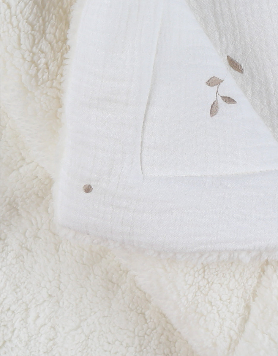 Couverture blanche en gaze coton bio 75x100 cm - Réservé liste 2043024