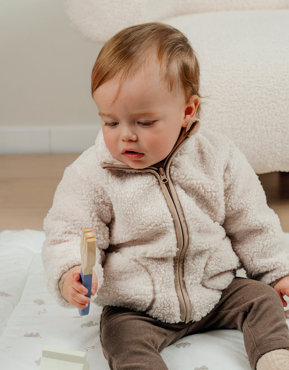 Veste en sherpa écru