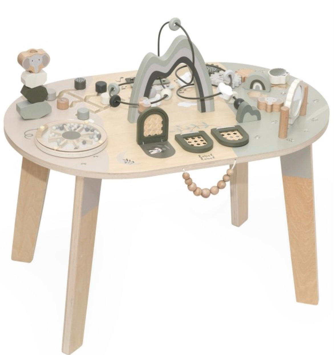 Table d’activités en bois Olive Green