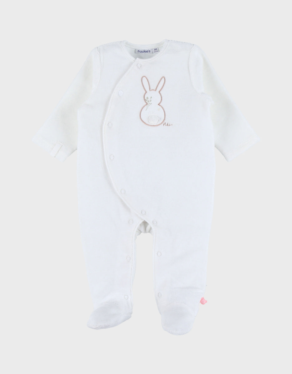 Pyjama bébé, velours brodé Snow