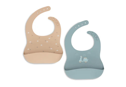 ° Bavoir Silicone - On The Go - 2 Unités °- emporté