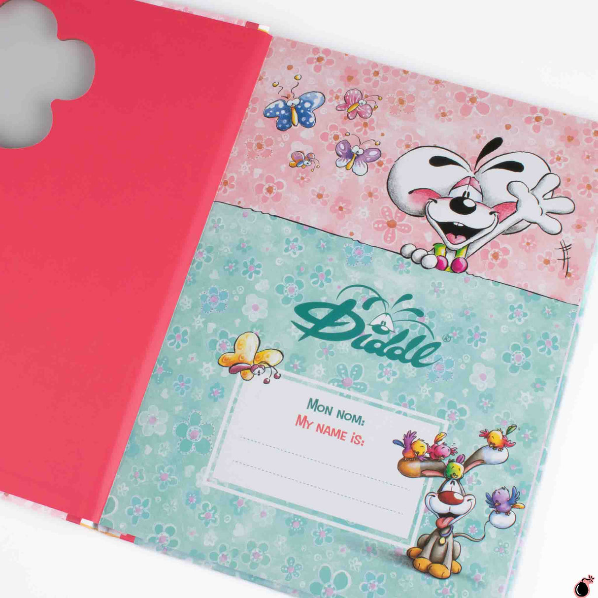 Carnet A4 rigide motif fleur Diddl