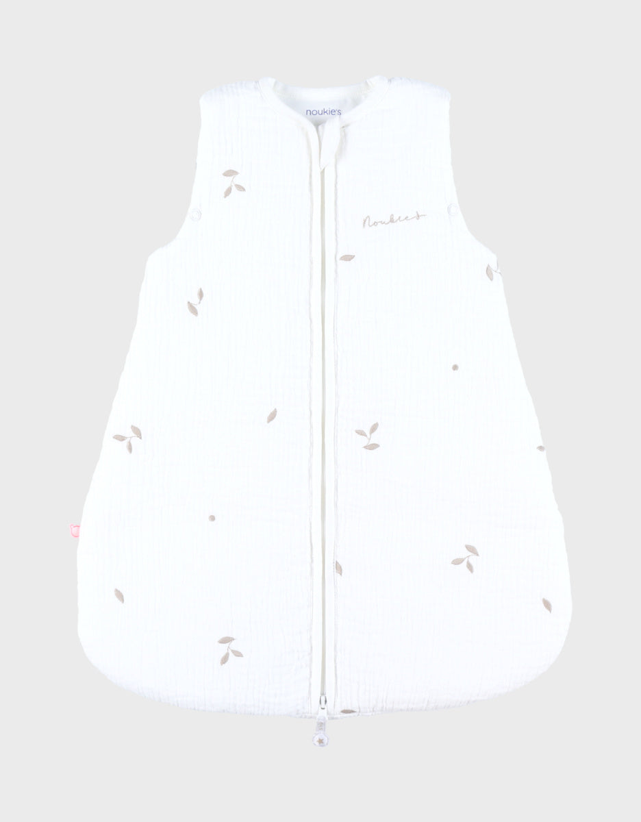 Gigoteuse naissance Mousseline bio blanche