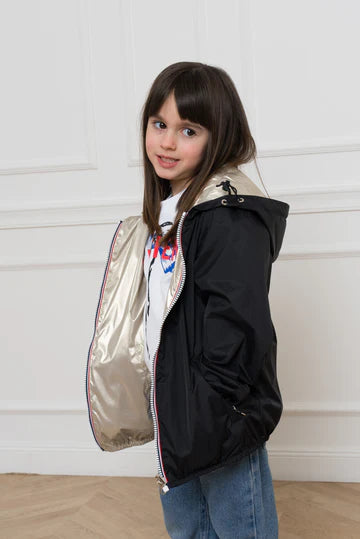 Veste Waterproof Noire/Dorée