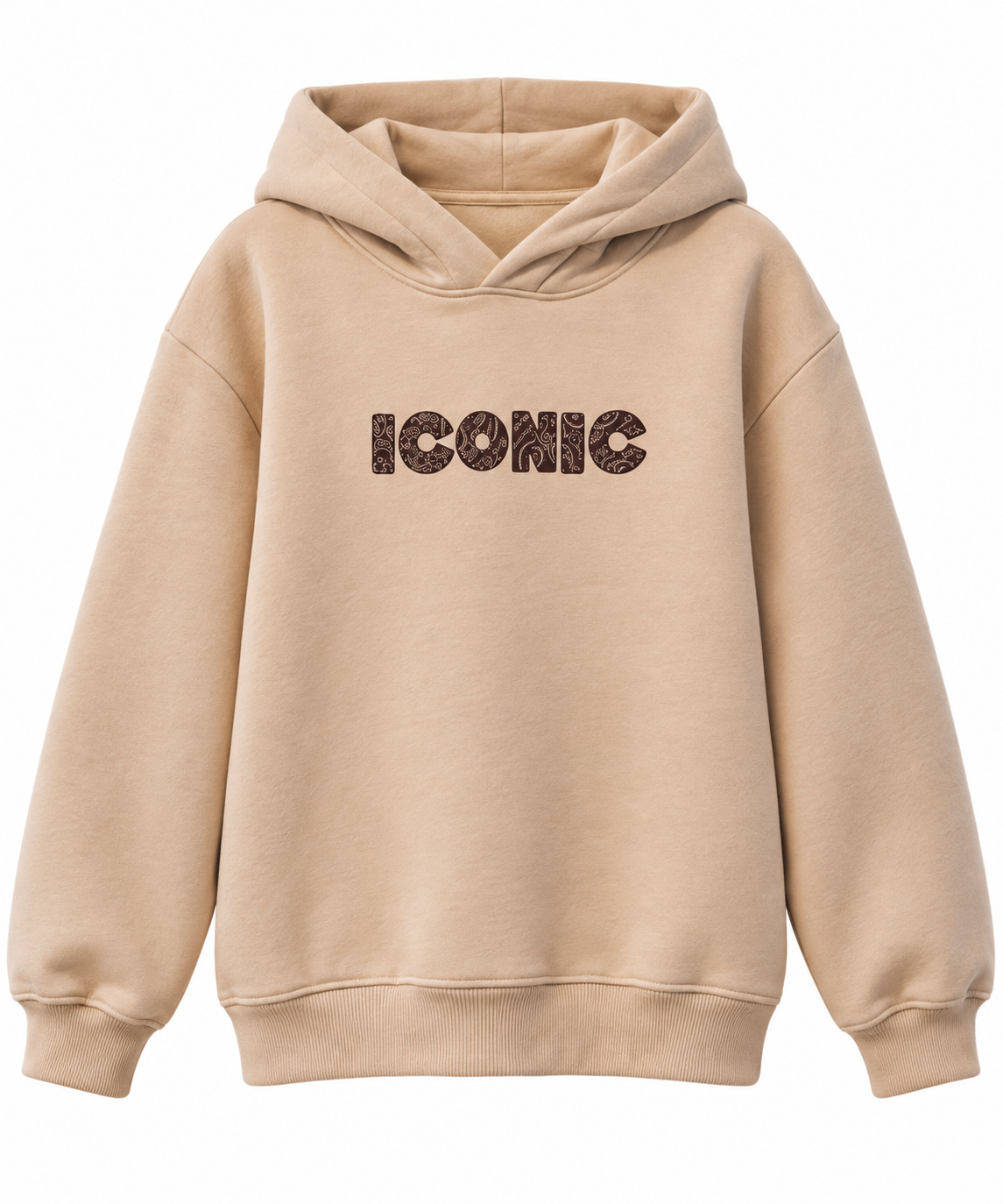 Sweat Iconic à capuche Bandana Beige