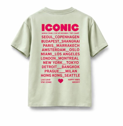 T-shirt ICONIC Vert eau chiné