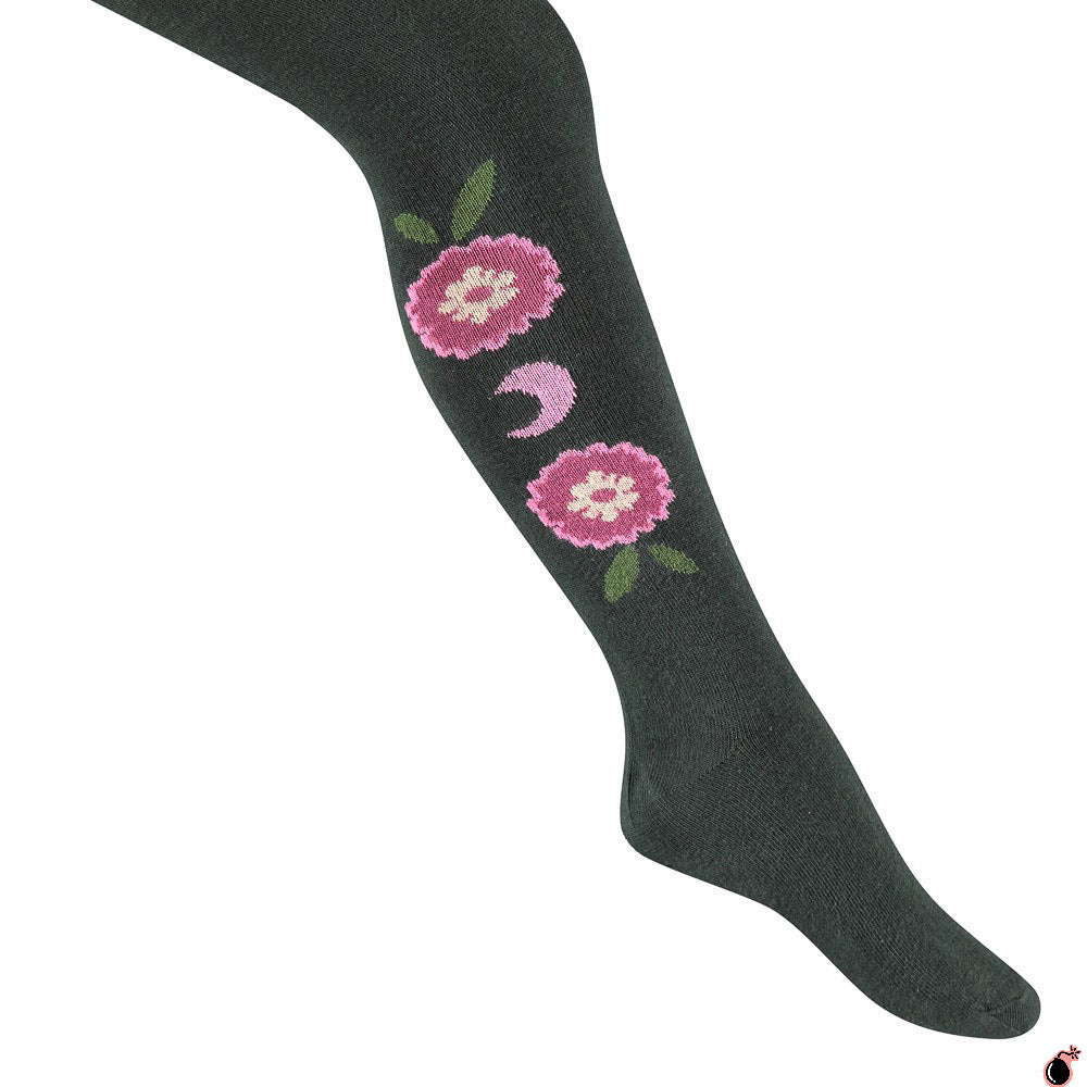 Collants Moon Flowers Gris