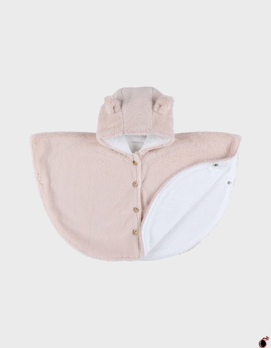 Poncho Hiver Rose