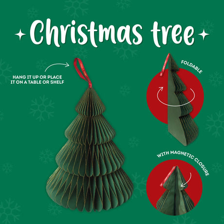 Sapin de Noël pliable en papier - CHRISTMAS